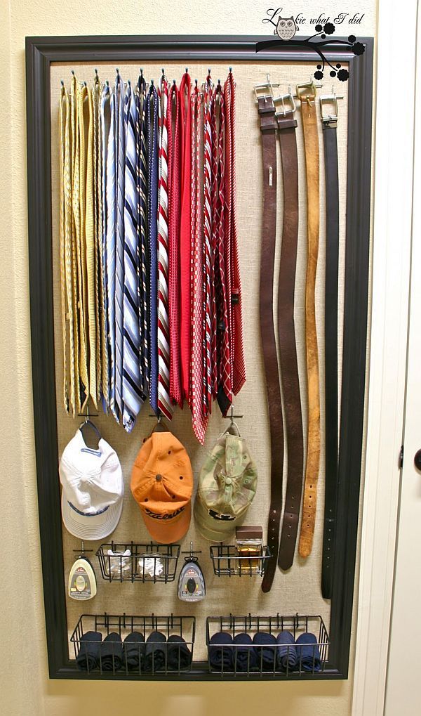 DIY closet organizer using a peg board…