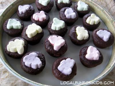 Easter Brownie Bites with Jet Puffed Bunny Marshmallows