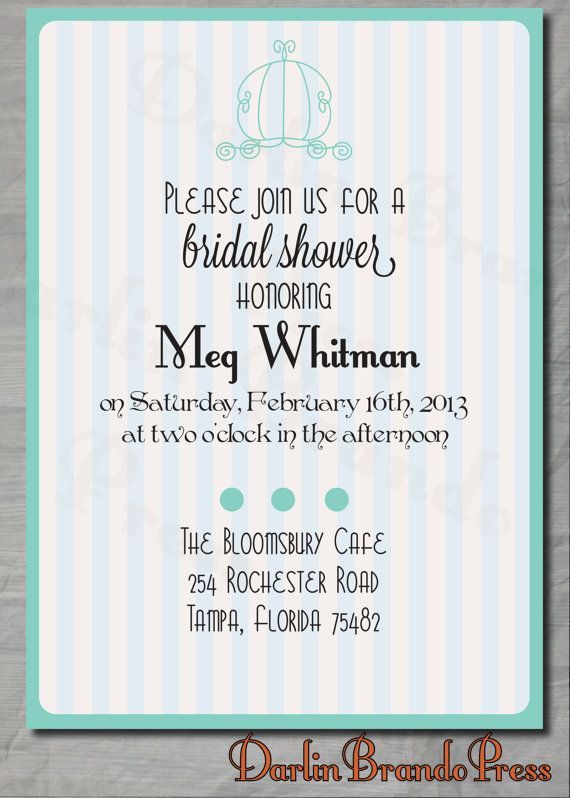 Fairytale Bridal Shower Invitation