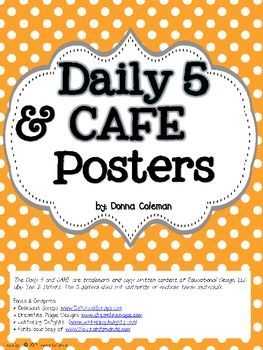 Free! Polka Dot Daily 5 & CAFE Posters