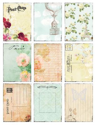 Free vintage journal cards for Project Life.