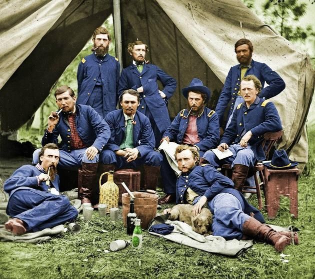 General Custer and his men during the American Civil War.