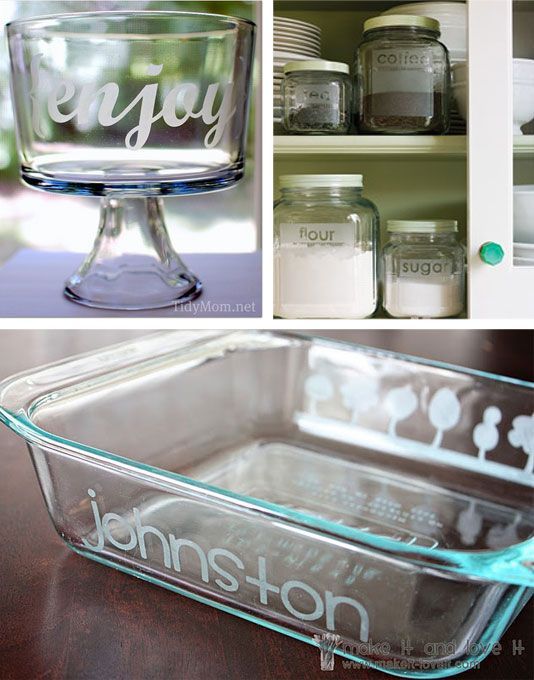 Glass etching using Silhouette Cameo