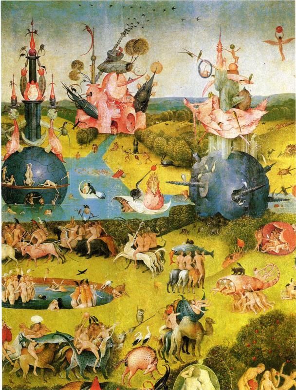Hieronymus Bosch, Detail, The Garden of Earthly Delights, c. 1510 – 1515    one