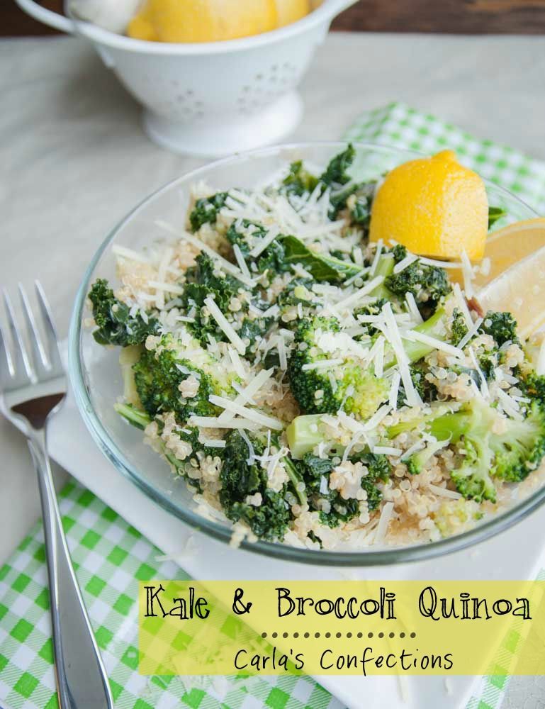 Kale & Broccoli Quinoa – broccoli is high in fiber and great for detoxifying