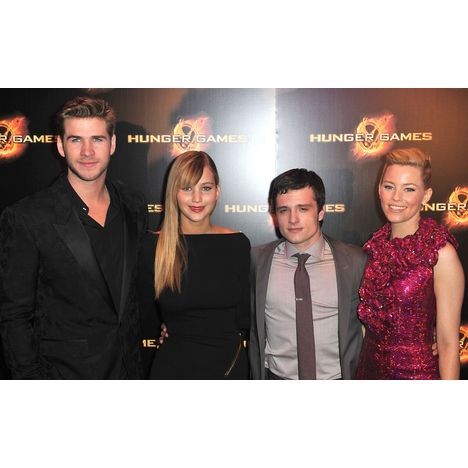 Liam Hemsworth, Jennifer Lawrence, Josh Hutcherson and Elizabeth Banks