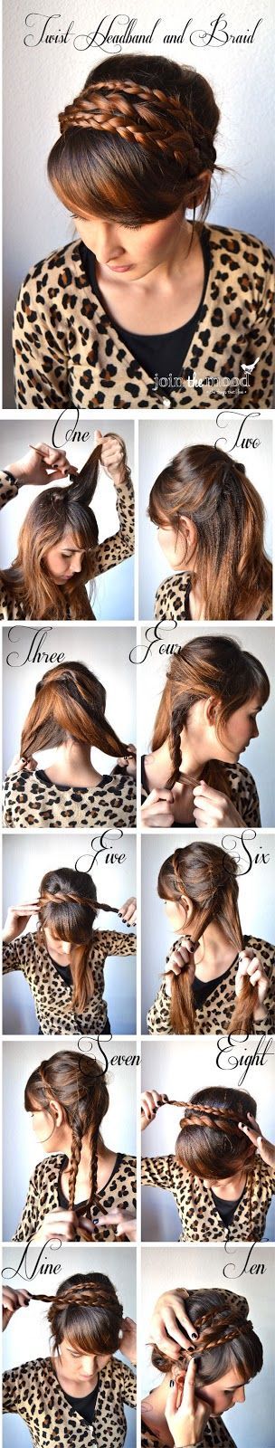 Make twist Headband And Braid | hairstyles tutorial