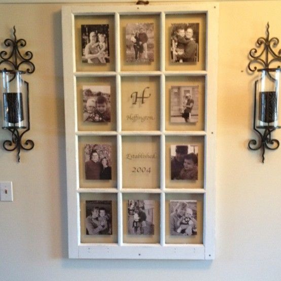 Old barn window becomes a picture frame!