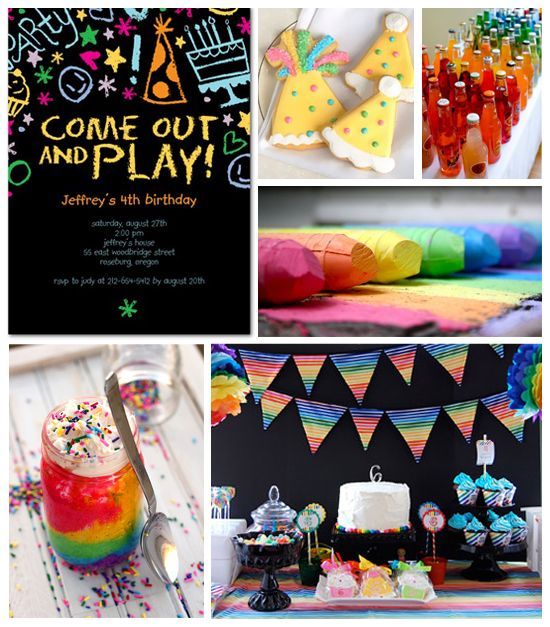 Rainbow Birthday Party Inspiration Board