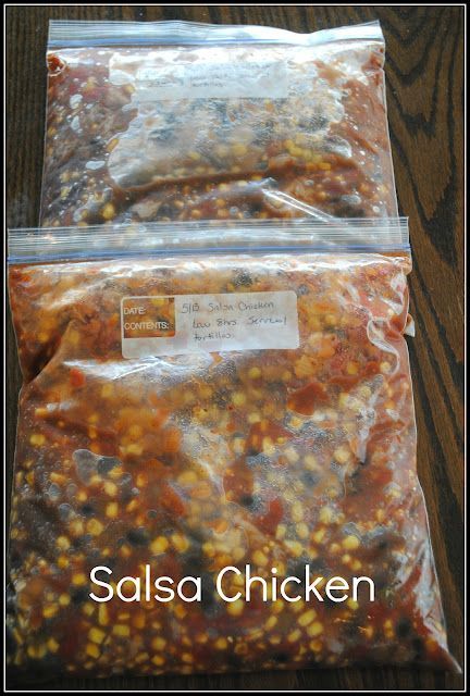 Salsa Chicken Crockpot Freezer Meal