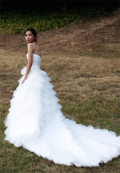 Sexy Sweetheart Layered Tulle Wedding Dress