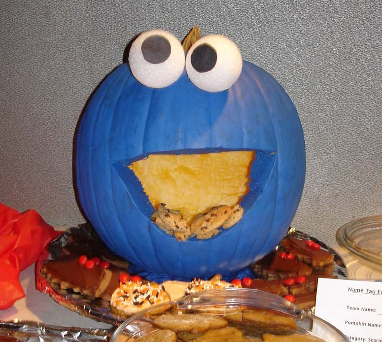 cookie monster pumpkin – bahahahaha!!! love it!!!