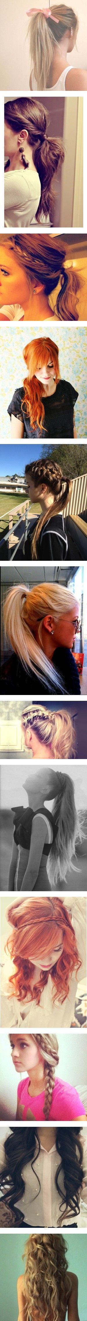 cute hair ideas! This is why in growing my hair out!