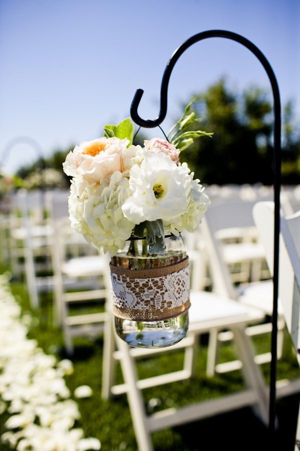 lining the aisle if we do it outside (classier than mason jars though)