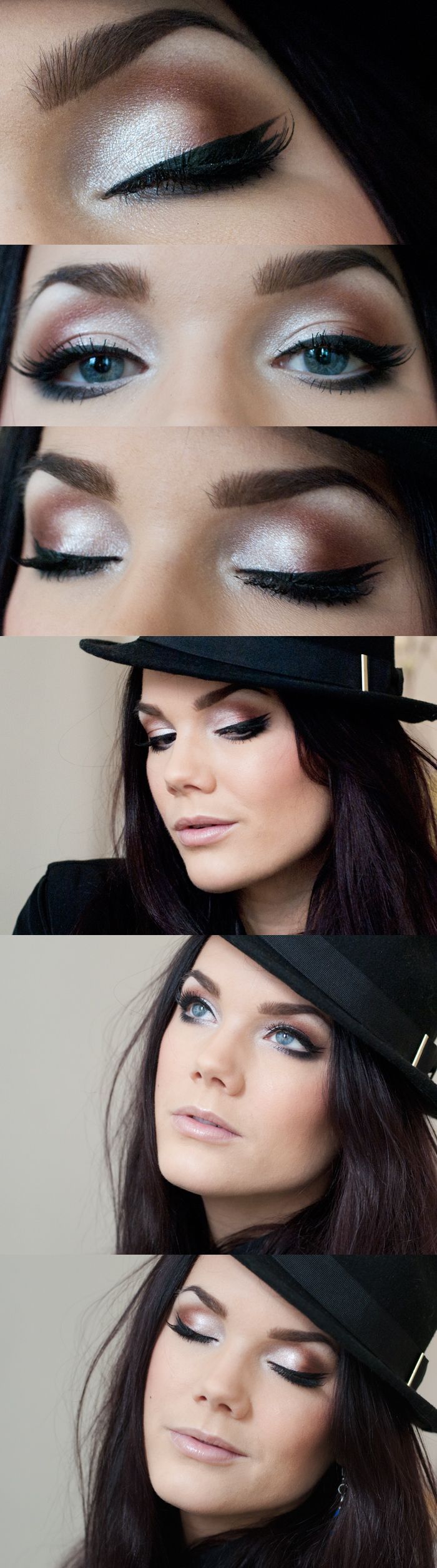 neutrals.. use urban decay's naked & naked 2 pallets along with midnight