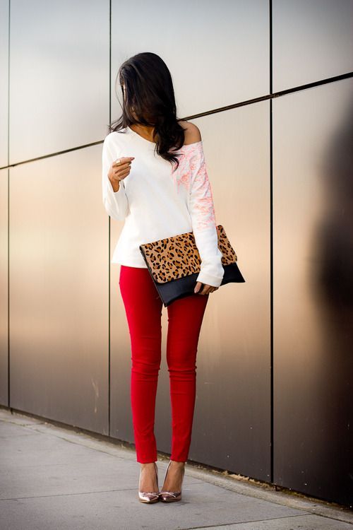 red. cream. leopard.