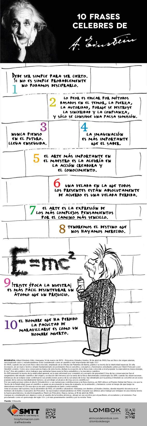 10 frases celebres de Einstein #infografia
