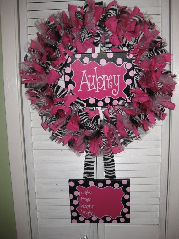 Adorable!! Baby Wreaths Birth Announcement!