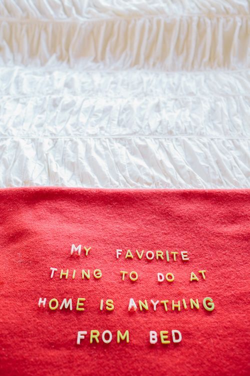 Anything in Bed / Image via: Design Sponge #relax #calm