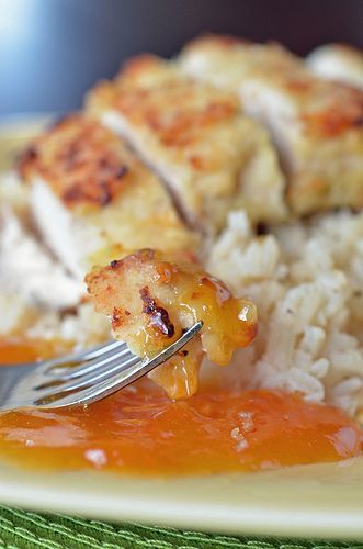 Coconut Chicken with Apricot Sauce