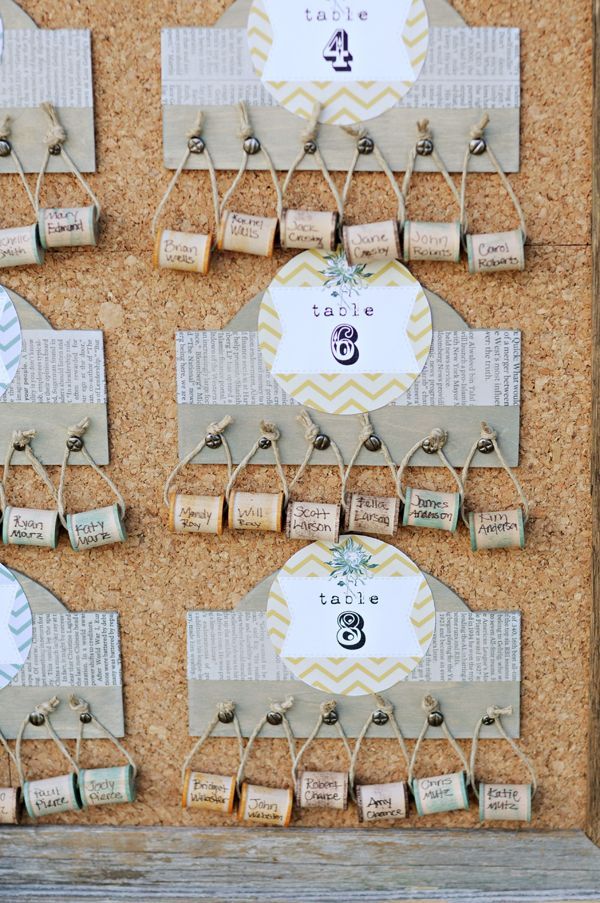 Cork board seating chart