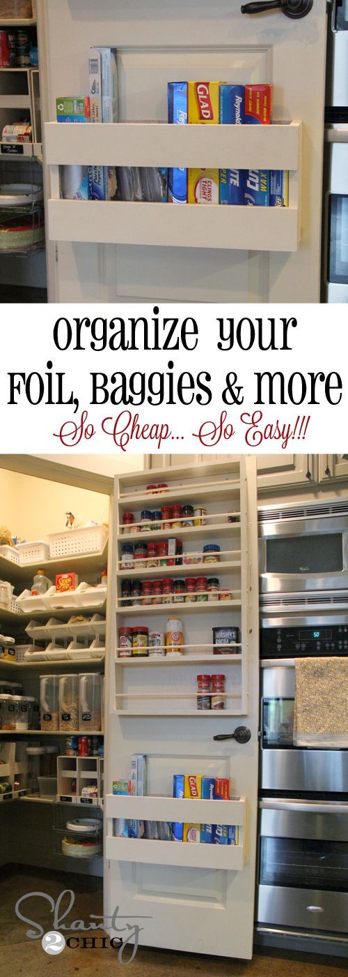 DIY Organizer for foil and baggies! So cheap and easy! #organize