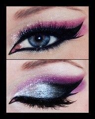 Dramatic Glittery Silver + Purple Smokey Eye Makeup