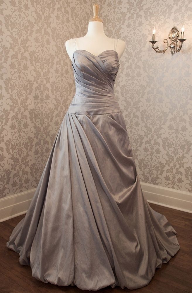 Elegant sweetheart with beading straps wedding dress