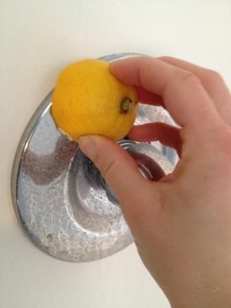 Erase hard water stains with a lemon…and other tips to naturally clean your ba
