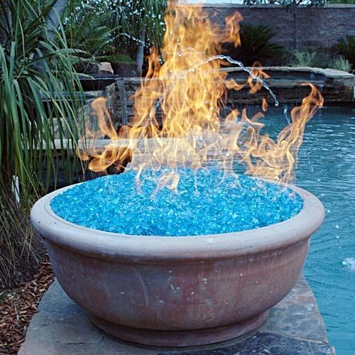 Fire glass produces more heat than real wood, and also is environmentally friend