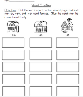 Free word family sorts