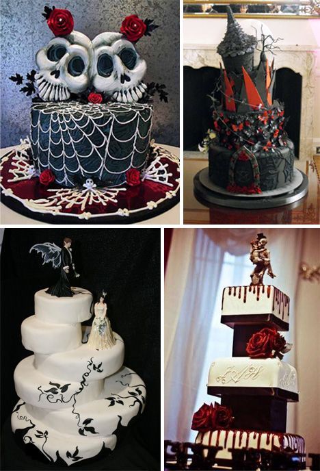 Goth wedding cakes