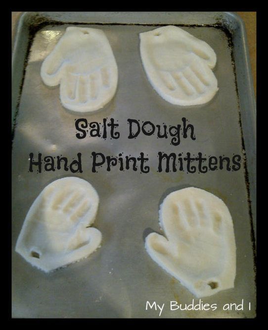 Hand Print Mittens