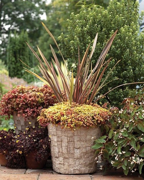 Hypertufa pot cast from an Ikea  flat weave basket