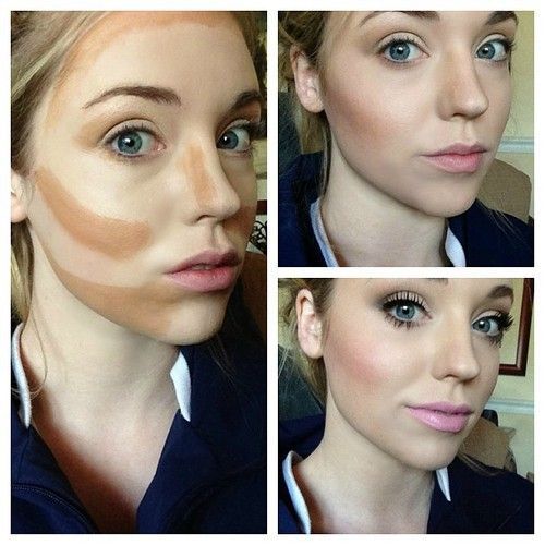 Im glad she's showing how to contour the chin area!!! //  contouring the fac