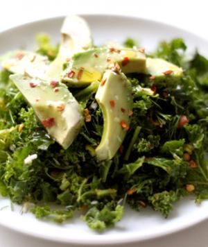 Kale salad with avocado — a perfect #healthy #dinner