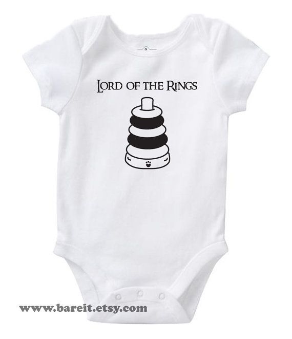 Lord of the Rings Cute Geek/Nerd Funny Humor Baby Onesie by bareit, $14.00