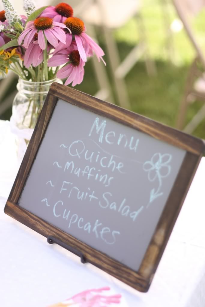 Menu for a bridal shower brunch