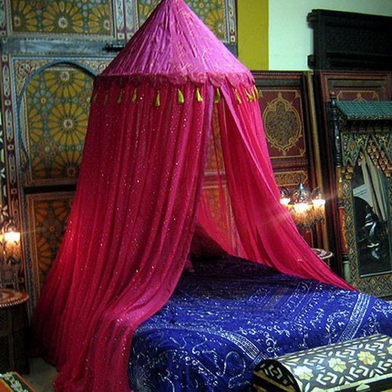 Moroccan bedroom exotic canopy