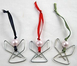 Paperclip Angel Ornament – great for a cheap and easy craft/decoration/center/gi