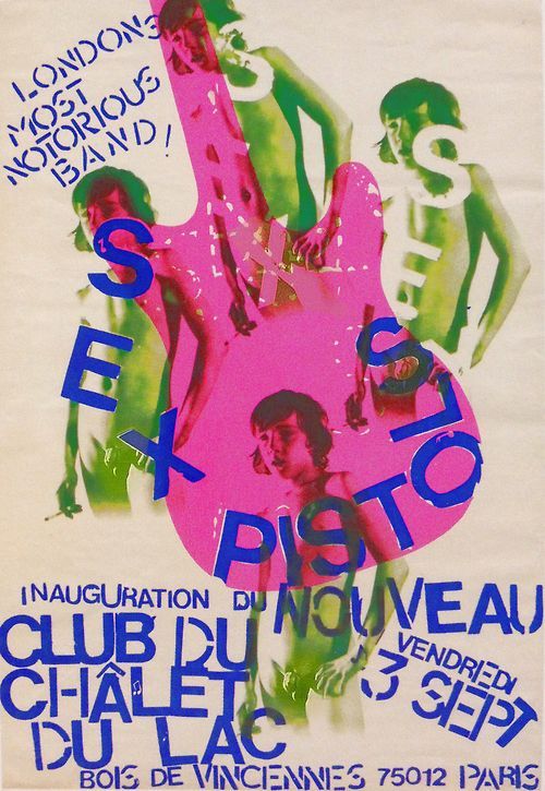 Sex Pistols in Paris, 1976 – concert poster