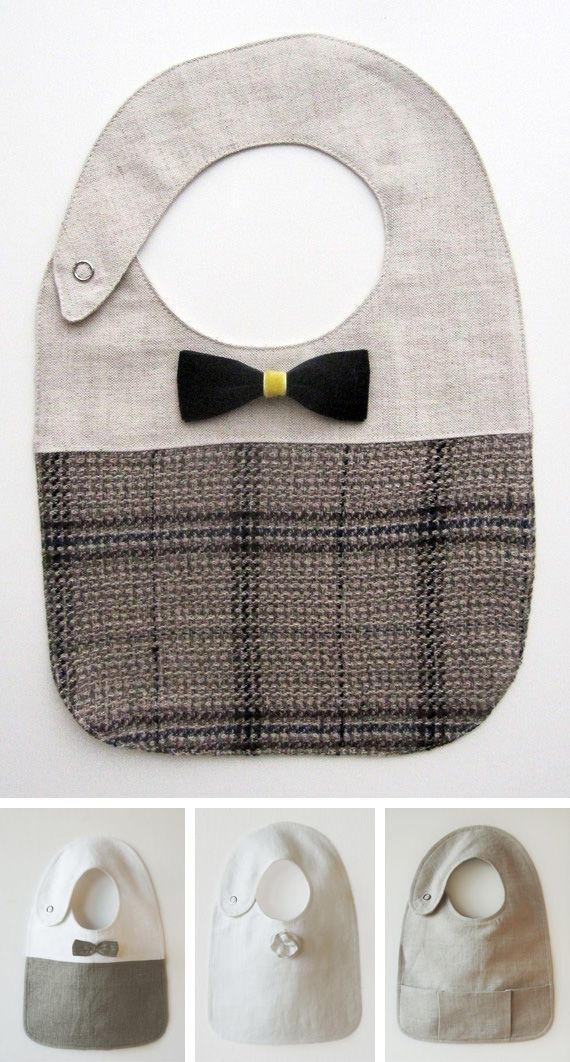 Stylish linen bibs