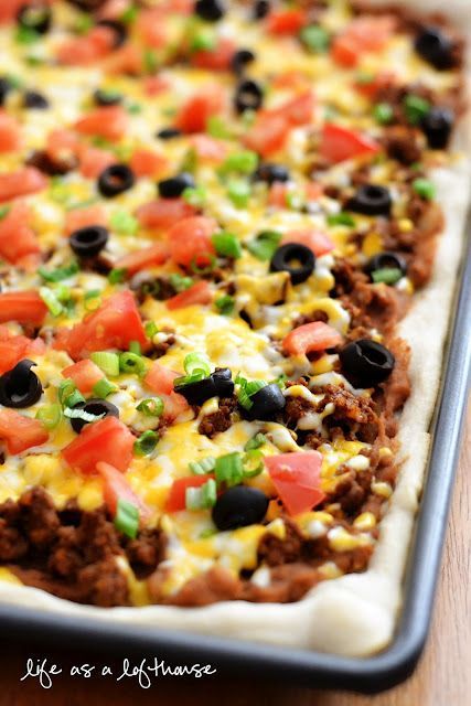 Taco Pizza. “This Taco Pizza is probably one of my favorite recipes I'