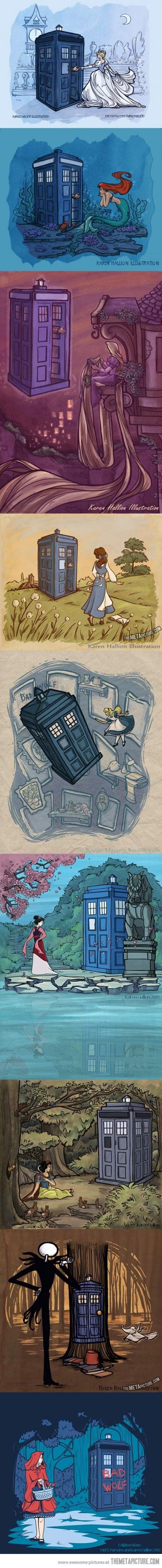 The TARDIS makes every movie better…I love the Bad Wolf reference.