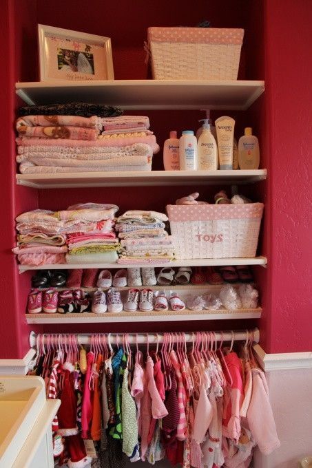 The perfect closet for baby stuff.