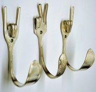 Upcycled Old Forks into Hooks
