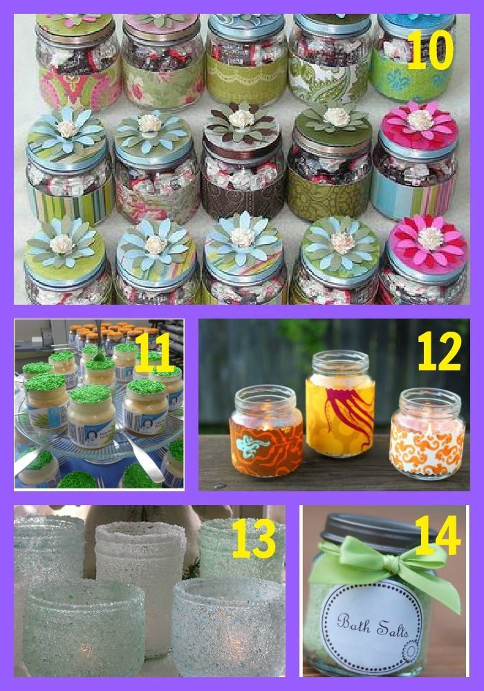 baby food jars project ideas – use for bath salts