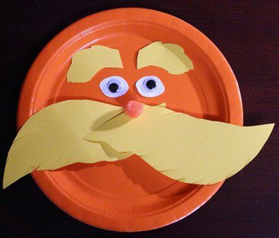 paper plate Lorax Craft