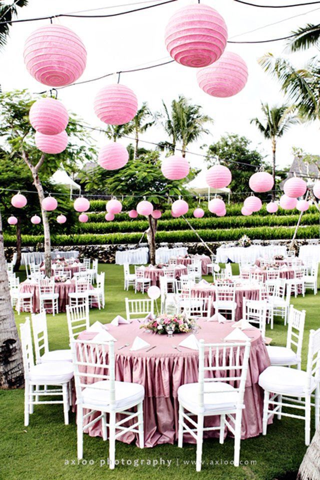 pink outdoor party
