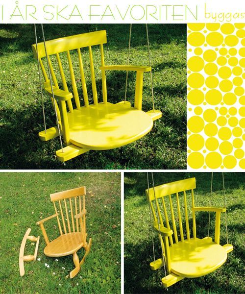 turn an old chair into a swing